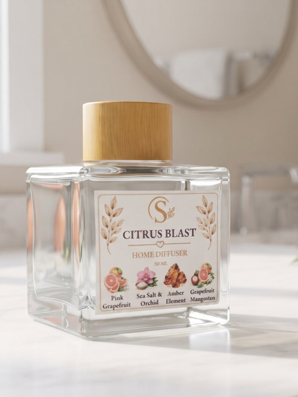 Home Reed Diffuser - Citrus Blast 50ML - Picture 3 of 7